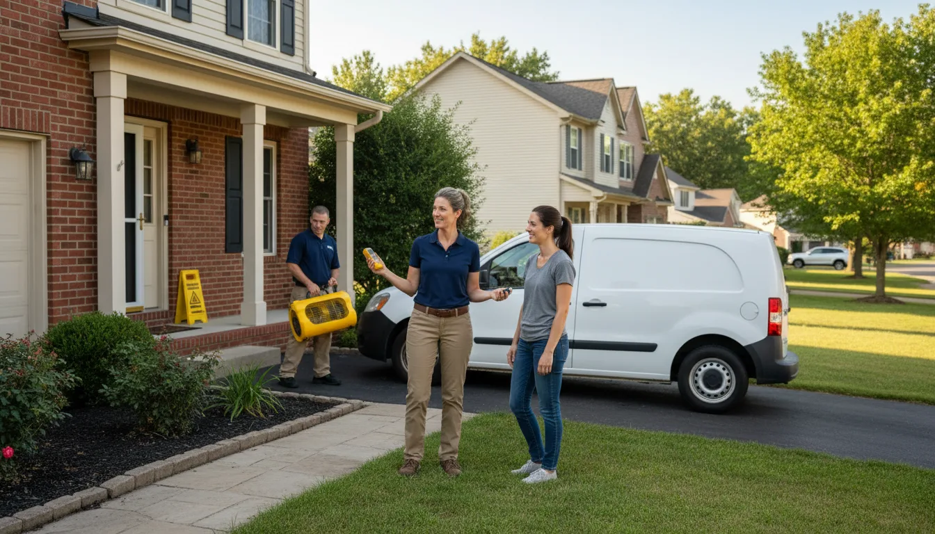 Residential water damage restoration in Springerton, IL